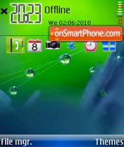 Capture d'écran Green marbles thème