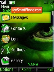 Hulk Clock theme screenshot