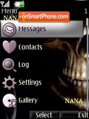 Skeleton Clock tema screenshot