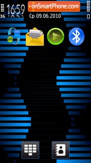 Blue Stripes 5800 tema screenshot