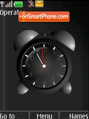 Alarm clock black theme screenshot