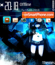 Black rock shooter 01 theme screenshot