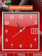 Analog clock red es el tema de pantalla