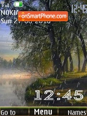 Rain clock 12picture animated es el tema de pantalla