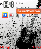 Black Guitar 02 tema screenshot