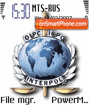 Capture d'écran Interpol thème