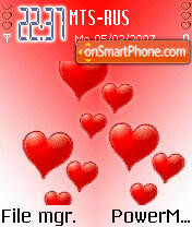 Animated Hearts tema screenshot
