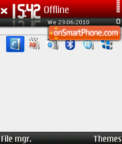 O default. theme screenshot