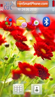 Red Flowers 03 Theme-Screenshot