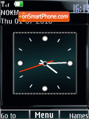 Скриншот темы Analog clock annimated