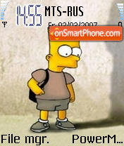 Bart Simpson theme screenshot