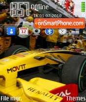 Capture d'écran Renault F1 thème