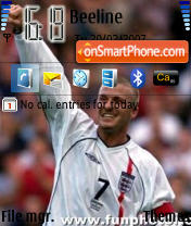 David Beckham theme screenshot