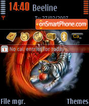 Fire And Ice tema screenshot