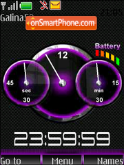 Clock-and-indicator tema screenshot