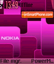 Скриншот темы Nokia Pink 02