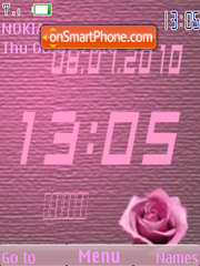 Pink flower SWF es el tema de pantalla