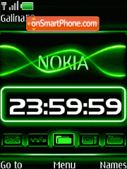 Скриншот темы Nokia clock anim