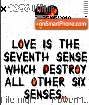 Love Destroys theme screenshot
