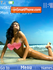 Nude Beach Girl tema screenshot
