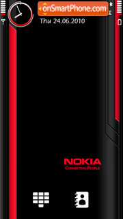 Red Black Nokia es el tema de pantalla