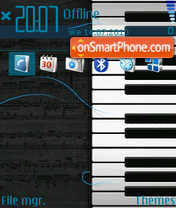 Jumping notes (OVI) theme screenshot