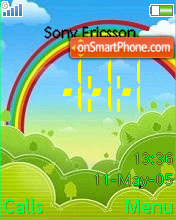 Rainbow ani clock fl1.1 theme screenshot