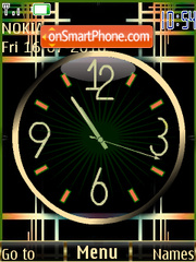 Golden Black Clock theme screenshot