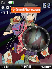 Gokudera Hayato clock theme screenshot