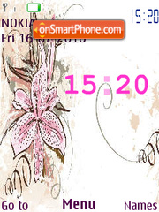 Pink flower tema screenshot