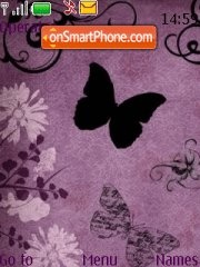 Black butterfly tema screenshot