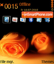 Скриншот темы Orange rose 01