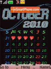 October Calendar 2010 theme screenshot
