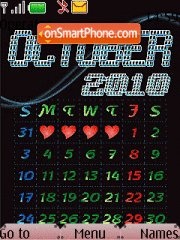 Скриншот темы October Calendar 2010