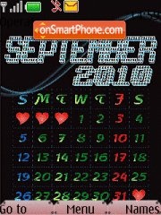 Скриншот темы September Calendar 2010