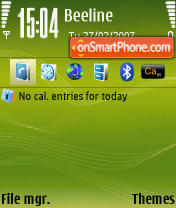 N73ME Default es el tema de pantalla