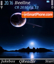 Outer Space Blue tema screenshot
