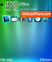 Abstract blue 04 es el tema de pantalla
