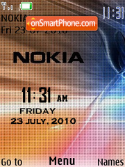 Digital Nokia Clock theme screenshot