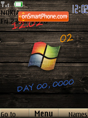 Vista Wood Clock theme screenshot