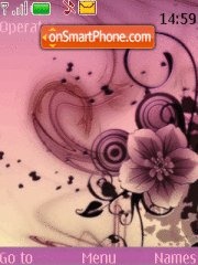 Pink flower tema screenshot