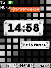 Metal clock animated theme screenshot