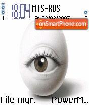 Animated Egg Eye tema screenshot
