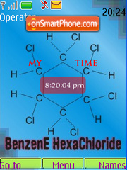 Скриншот темы Benzene HexaChloride SWF Clock