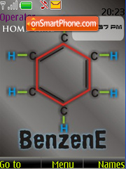 Benzene SWF Clock es el tema de pantalla