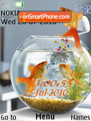 Aquarium Clock tema screenshot