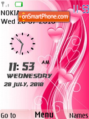 Скриншот темы Love Dual Clock