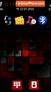 Red Black Mosaic tema screenshot