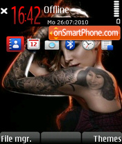 Tattoo babe theme screenshot