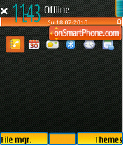 Black fiber. tema screenshot